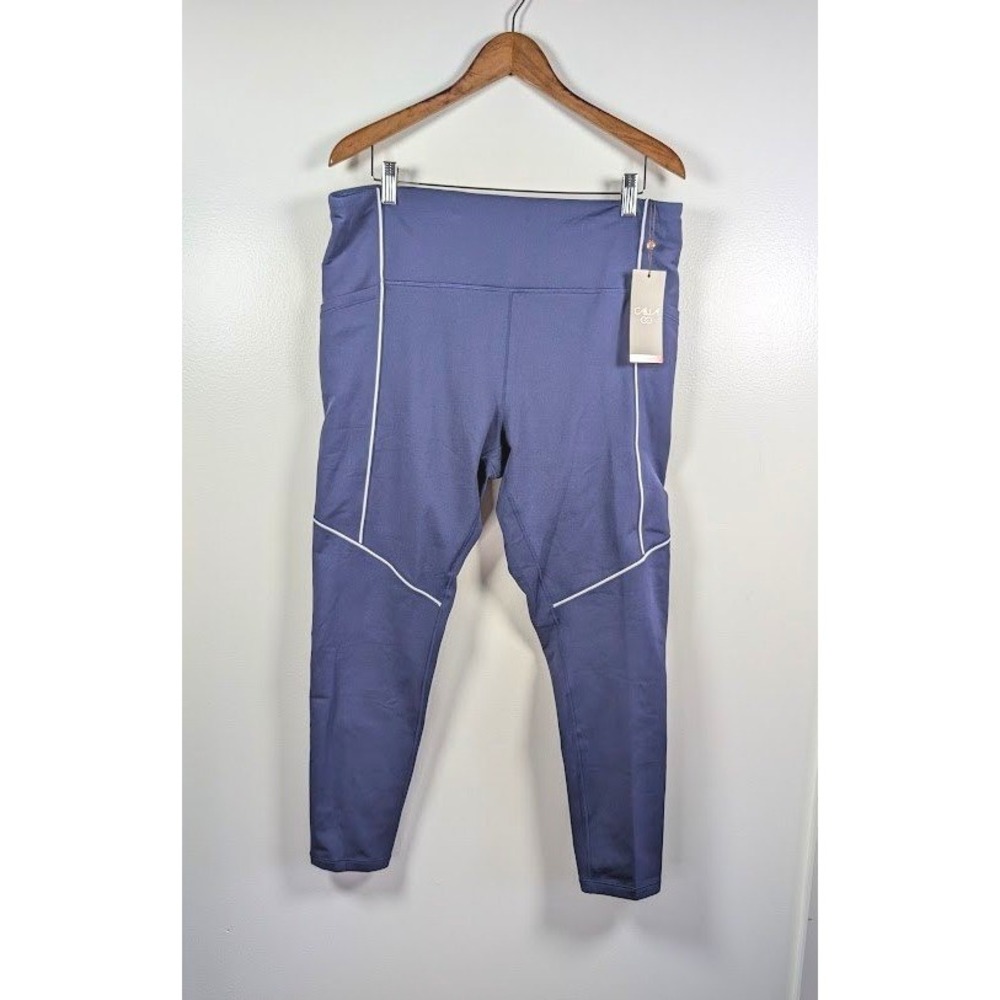 Calia Tipped Cold Dash Leggings Women's Size XXL Activewear Ankle Reflective NEW